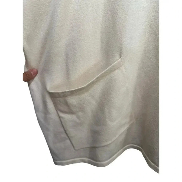 MarlaWynne Cream Ribbed Trim Turtleneck Doleman Sweater Size XL - Picture 2 of 11